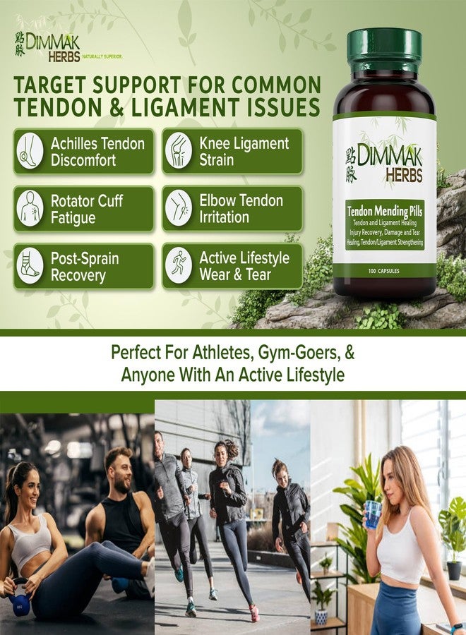 Dimmak Herbs Tendon Mending Pills- Tendon & Ligament Support- Advanced Mobility Formula for Stiffness, Rotator Cuff & Achilles Recovery- Daily Soft Tissue & Injury Repair- Vegan TCM Formula - Image 5